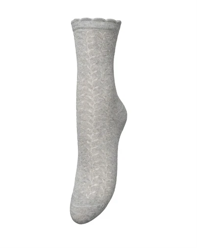 Beck Söndergaard - Leofa Cotta Strømper - Light Grey Melange 